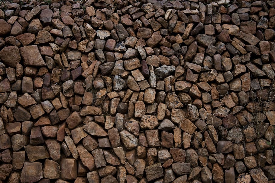 Texture, Stone, Wall, Stone Wall, Macro, brown, ancient, textured HD wallpaper