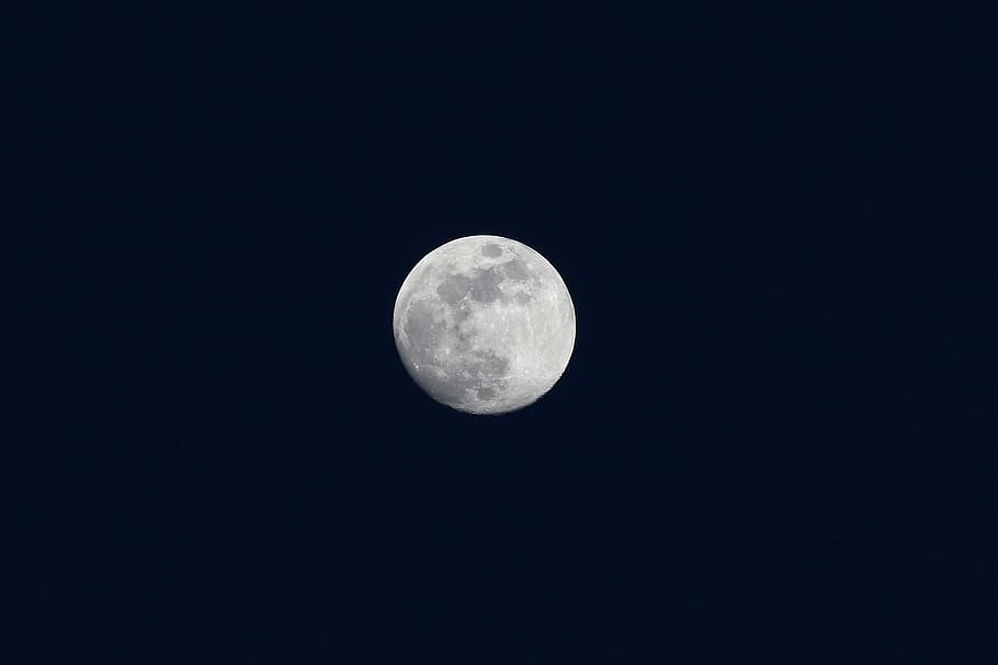 moon, full moon, clear sky, moonlight, astronomy, night, moon surface HD wallpaper