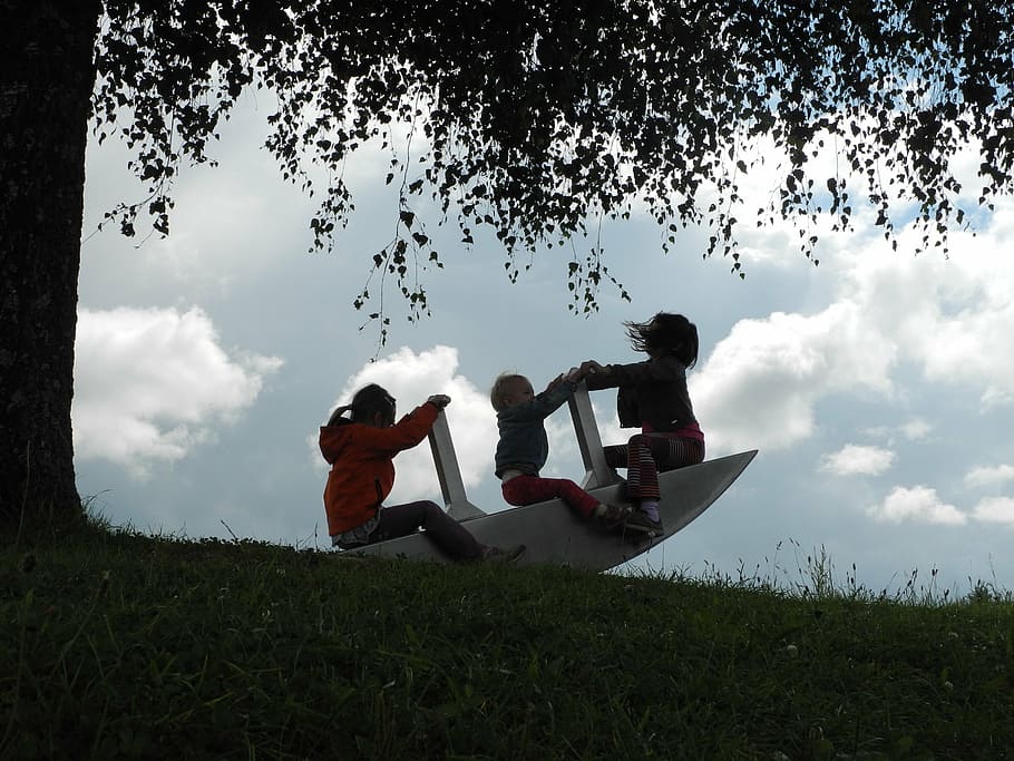 children, play, swing, playing, kid, swinging, outdoors, joy HD wallpaper