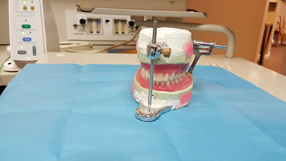 dentures on teal cloth, Dentist, Dental, Dentistry, Teeth, medical HD wallpaper