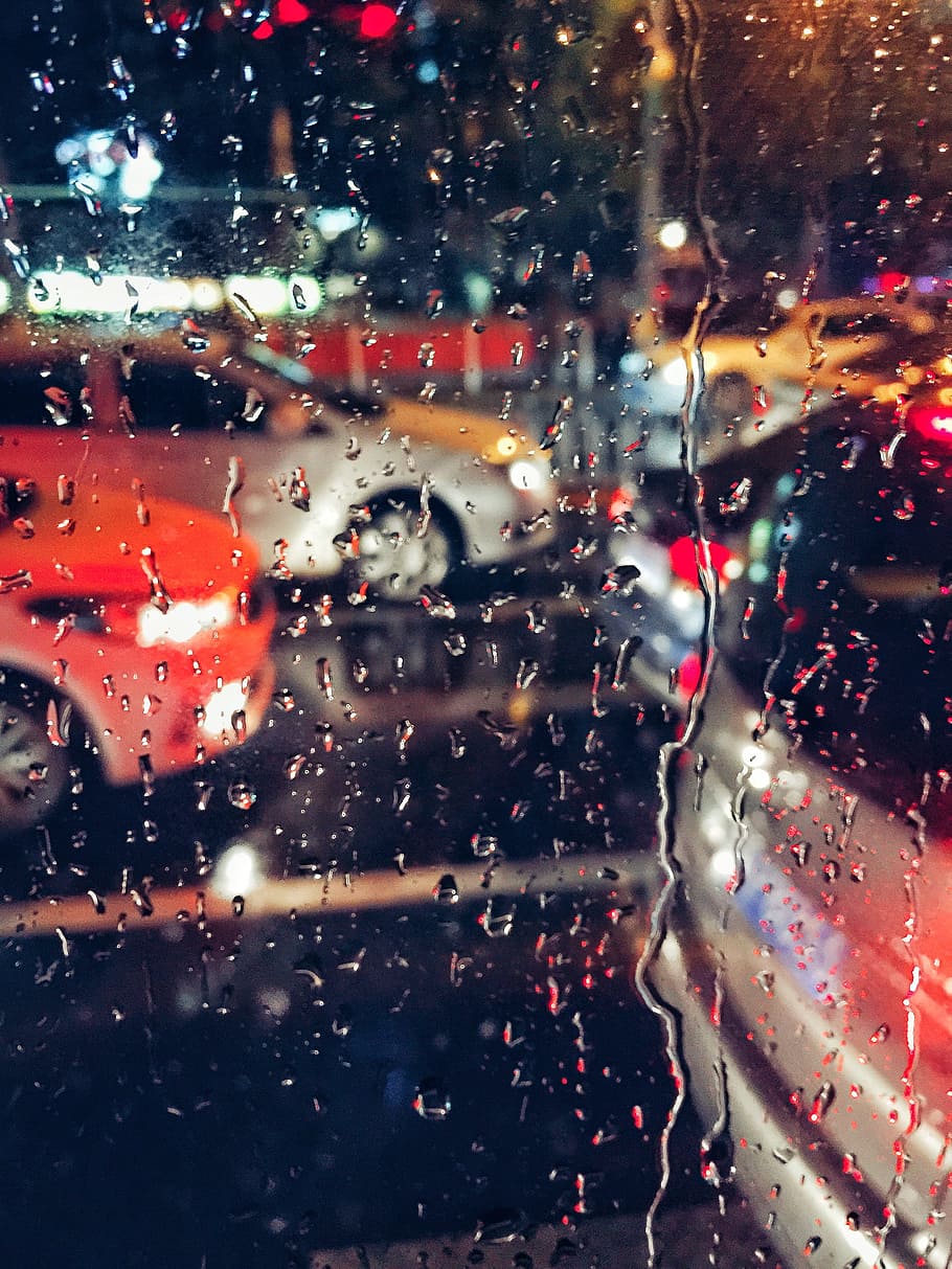 rain, it's raining, glass, glass - material, wet, drop, transparent HD wallpaper