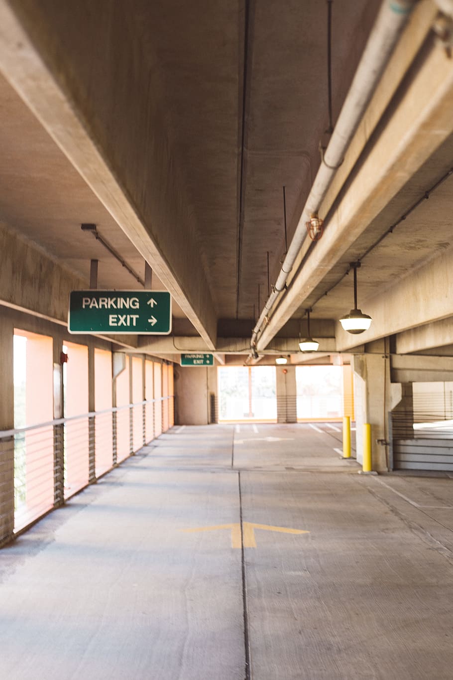 city, lights, exit, building, architecture, ceiling, concrete HD wallpaper