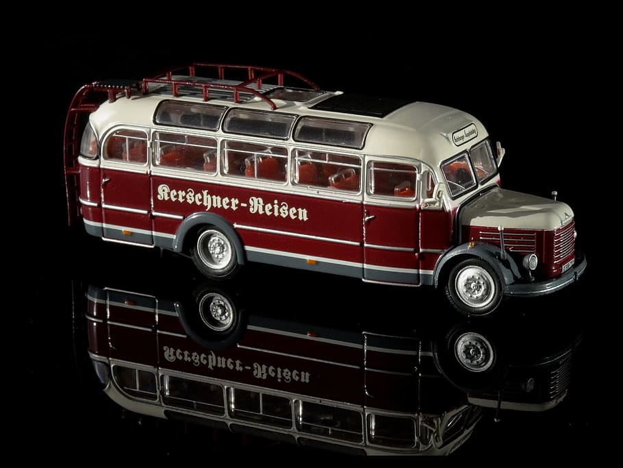 bus, steyr 380 q, oldtimer, model car, car model, austria, historically, HD wallpaper