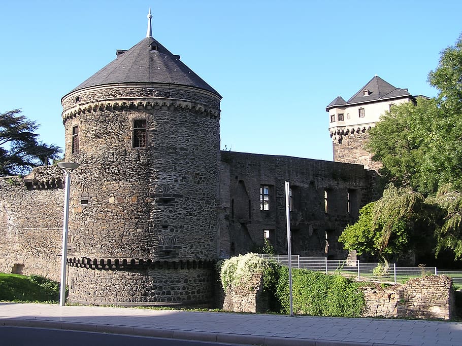 andernach, castle, ruin, architecture, built structure, building exterior HD wallpaper