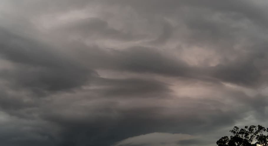 clouds, formation, weather, grey, cloudscape, storm, sky, background HD wallpaper