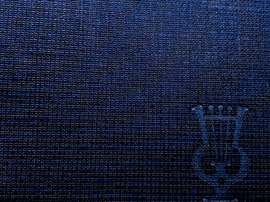 hymnal, lyre, texture, fabric, blue, textured, textile, backgrounds, HD wallpaper