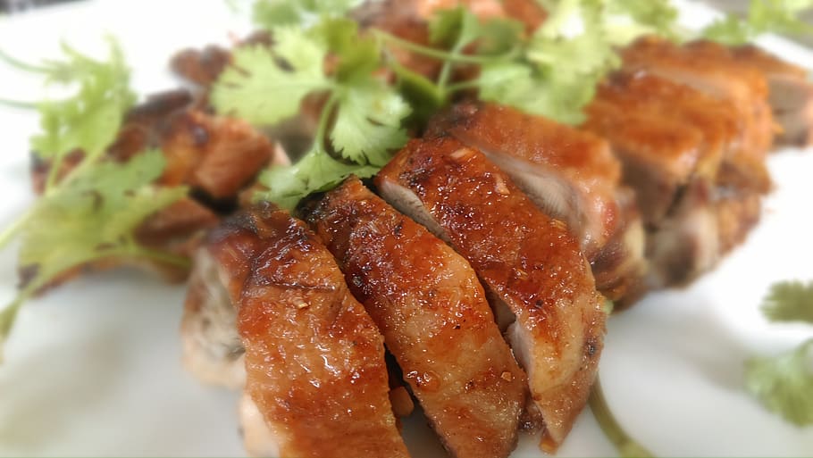 fried meat, roasted, duck, vietnamese, dinner, gourmet, food HD wallpaper