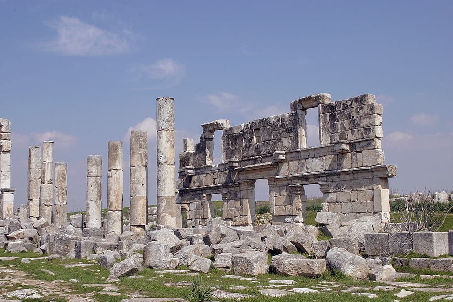Syria, aphamia, byzantisch, ancient cities, building exterior, HD wallpaper