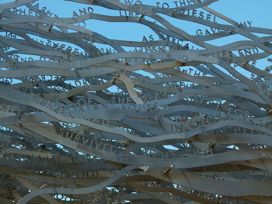 art, wave, design, swing, sculpture, metal, art object, nature HD wallpaper