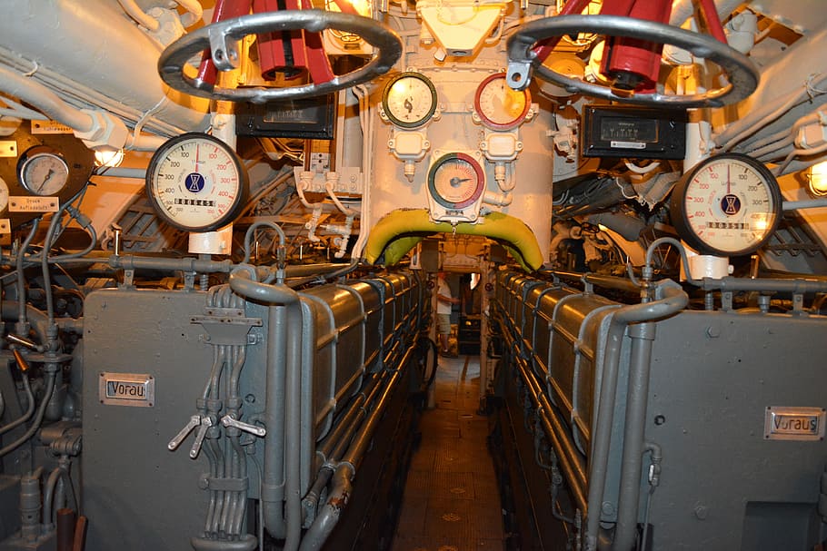 sub, german, uboat, military, war, ww2, indoors, transportation HD wallpaper