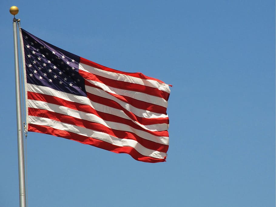 USA flag fluttering with the wind, America, Pa, Patriotism HD wallpaper