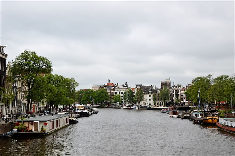 amsterdam, holland, architecture, skyline, city, cityscape HD wallpaper