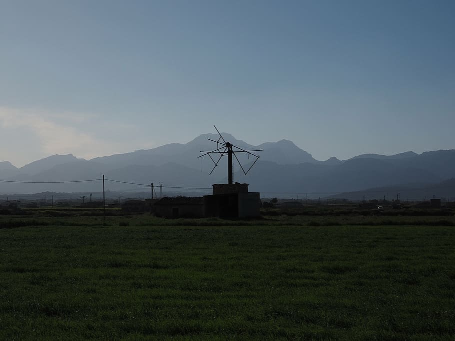 windmill, old, lapsed, ruin, mallorca, muro, wind energy, wing HD wallpaper