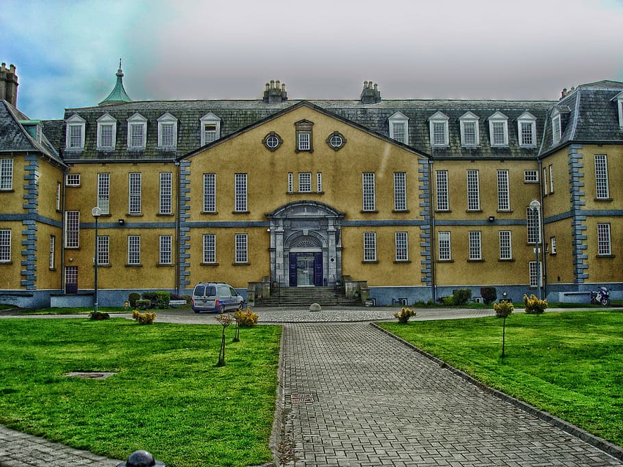 dublin, ireland, hospital, building, pavement, grounds, architecture HD wallpaper