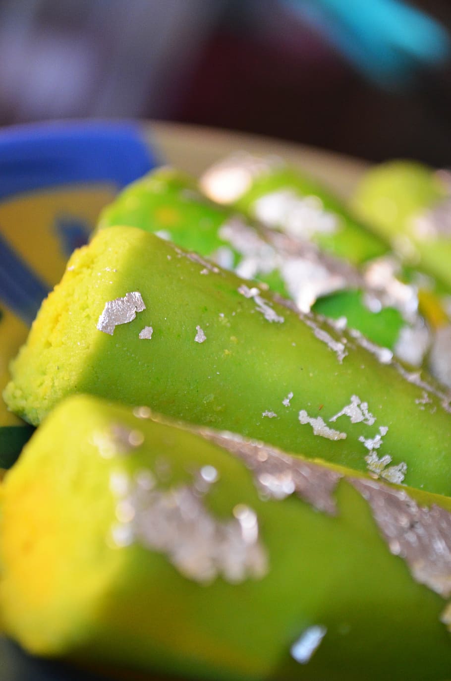 marzipan, indian, sweets, silver foil, aluminum, sugar, selective focus HD wallpaper