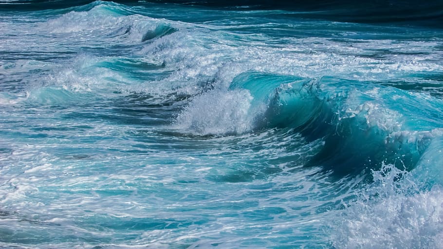 sea waves, Smashing, Foam, Spray, Energy, water, splash, liquid HD wallpaper