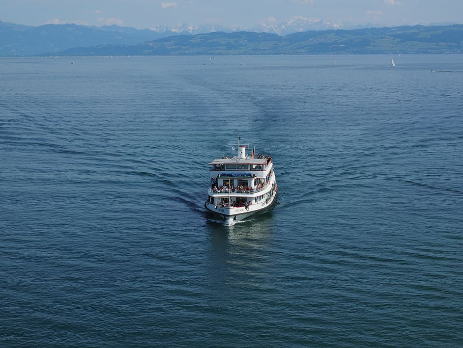 ferry, ship, lake constance, boot, crossing, water, nautical vessel