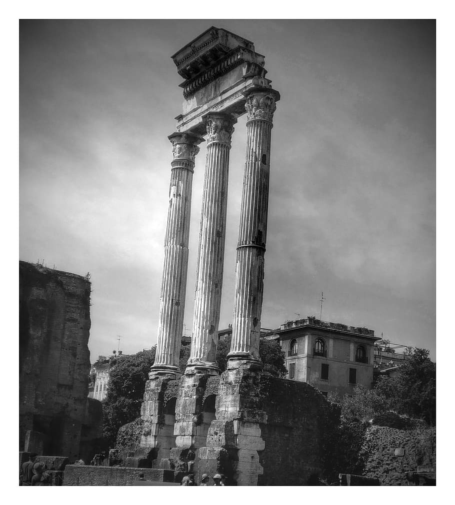 forum, rome, roman forum, italy, temple, architecture, built structure HD wallpaper
