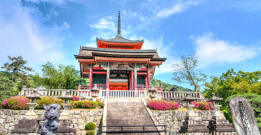red and gray temple during daytime, sensō-ji, kyoto, japan HD wallpaper