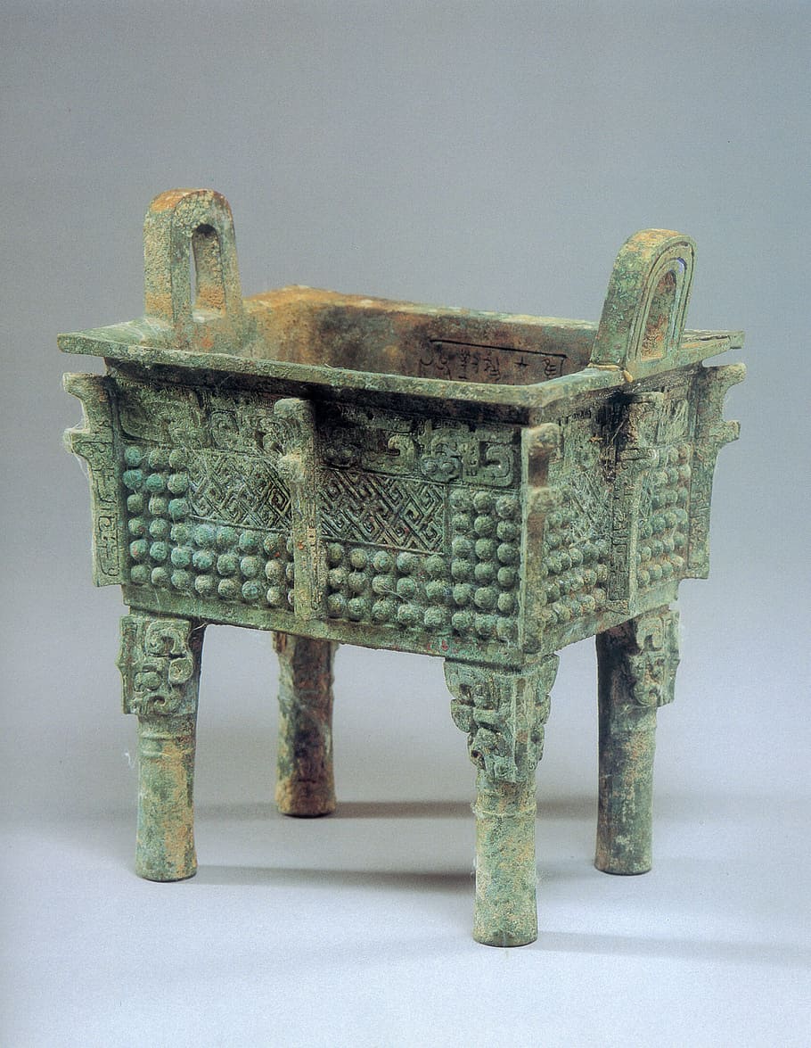 Ancient China, Bronze, in ancient china, fangding, studio shot HD wallpaper
