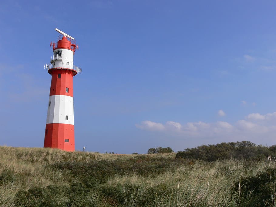 borkum, lighthouse, navigation, shipping, sea, tower, guidance HD wallpaper
