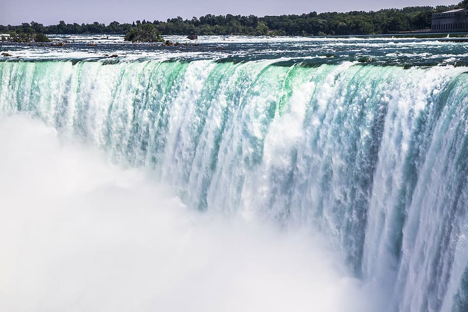 waterfall during daytime, niagara, falls, canada, american HD wallpaper