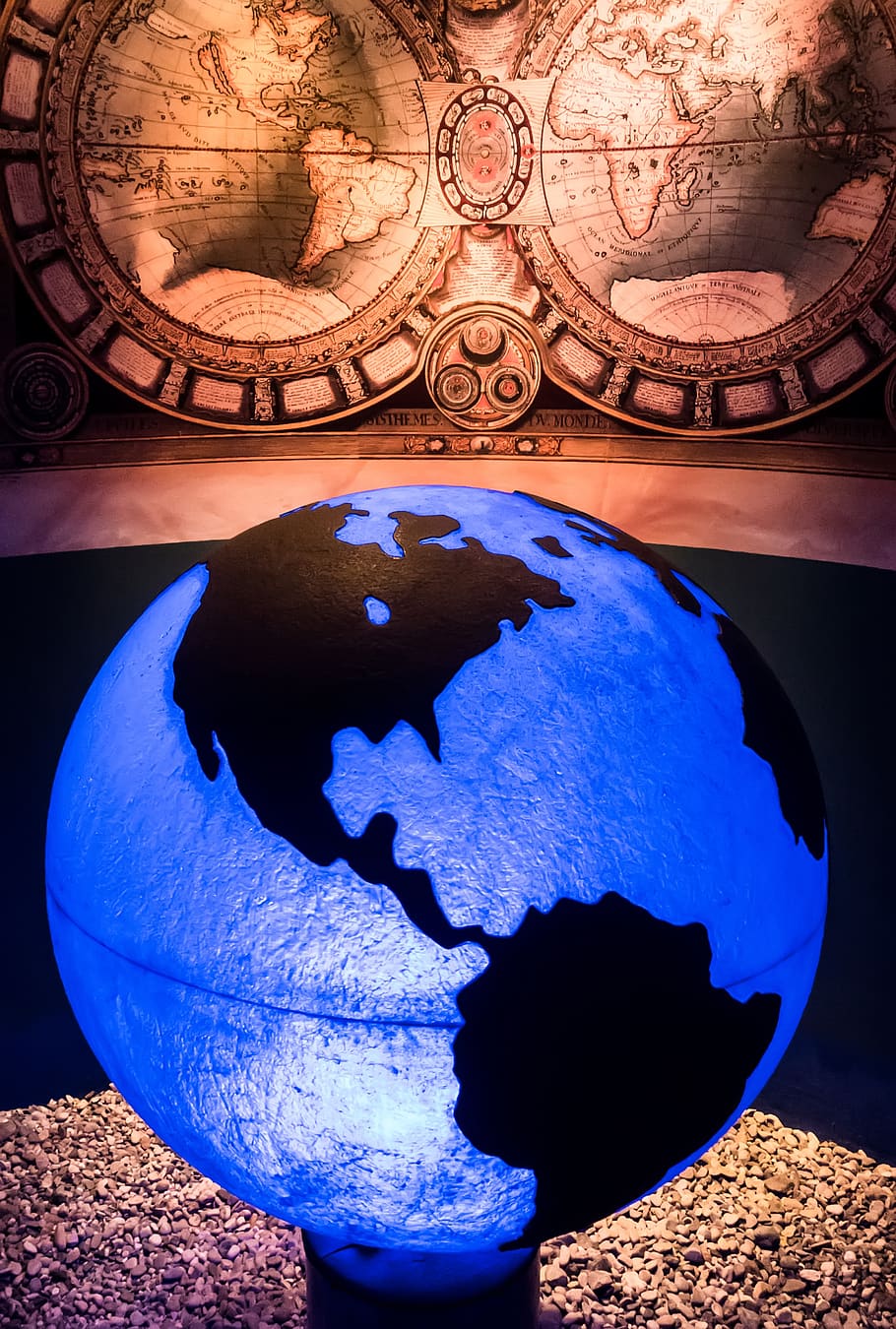 spherical, planet, universe, globe - man made object, sphere HD wallpaper