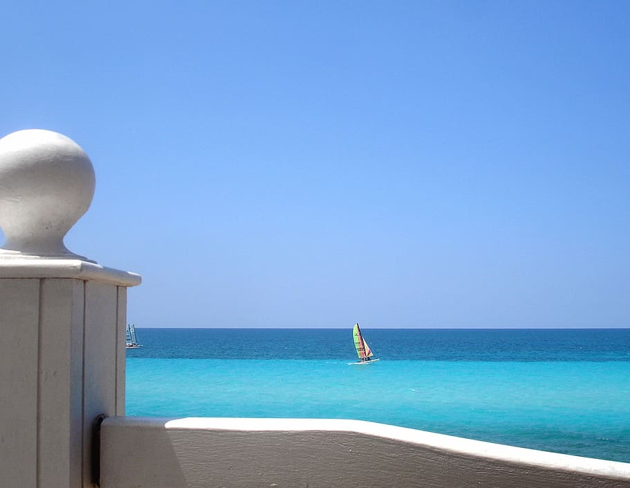 Sea, Relax, sky, beach, horizon over water, blue, clear sky HD wallpaper