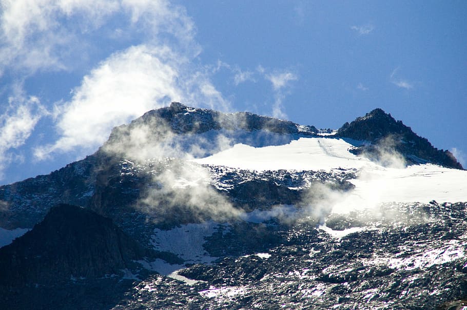 aneto, landscape, mountain, winter, snow, mountains, panorama HD wallpaper