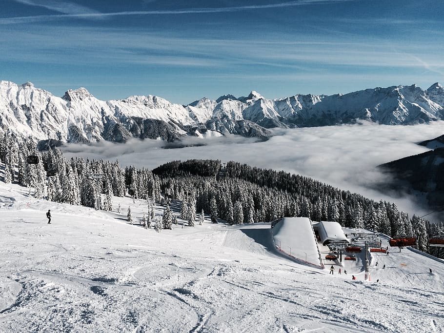 winter, ski, wintry, snow, cold temperature, mountain, scenics - nature HD wallpaper