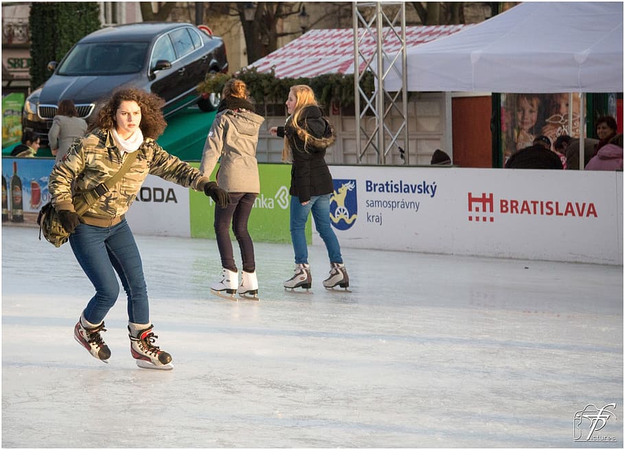 ice skating, ice-skating, figure skating, winter sports, people HD wallpaper