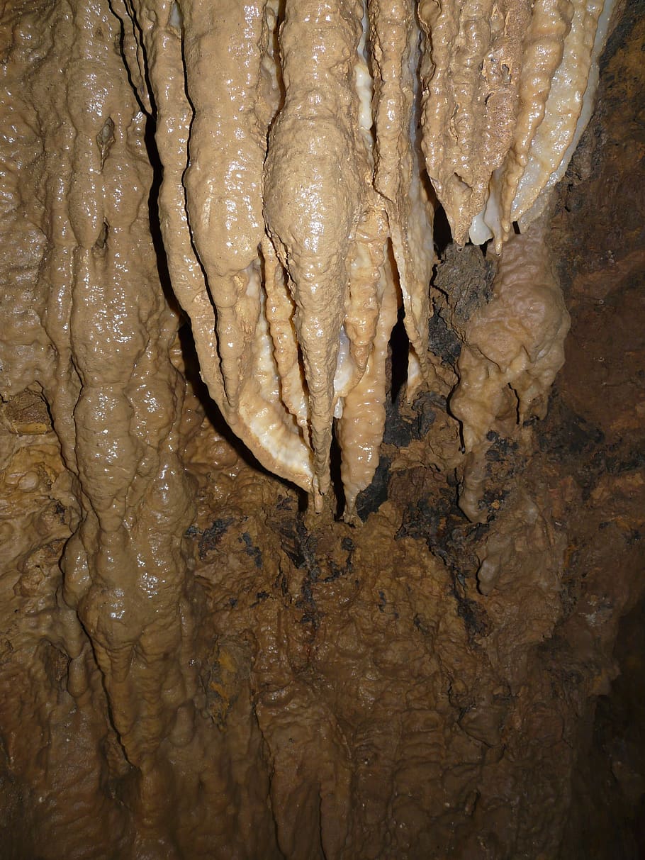 stalactite, cave, cave tour, adventure, dangerous, wet, slick HD wallpaper
