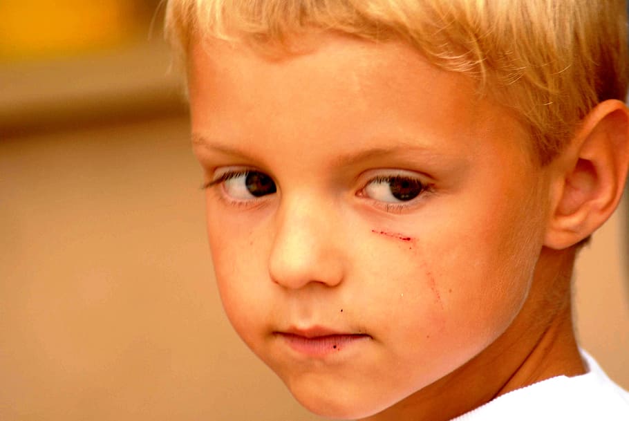 boy, portrait, face, blonde, view, childhood, headshot, one person HD wallpaper