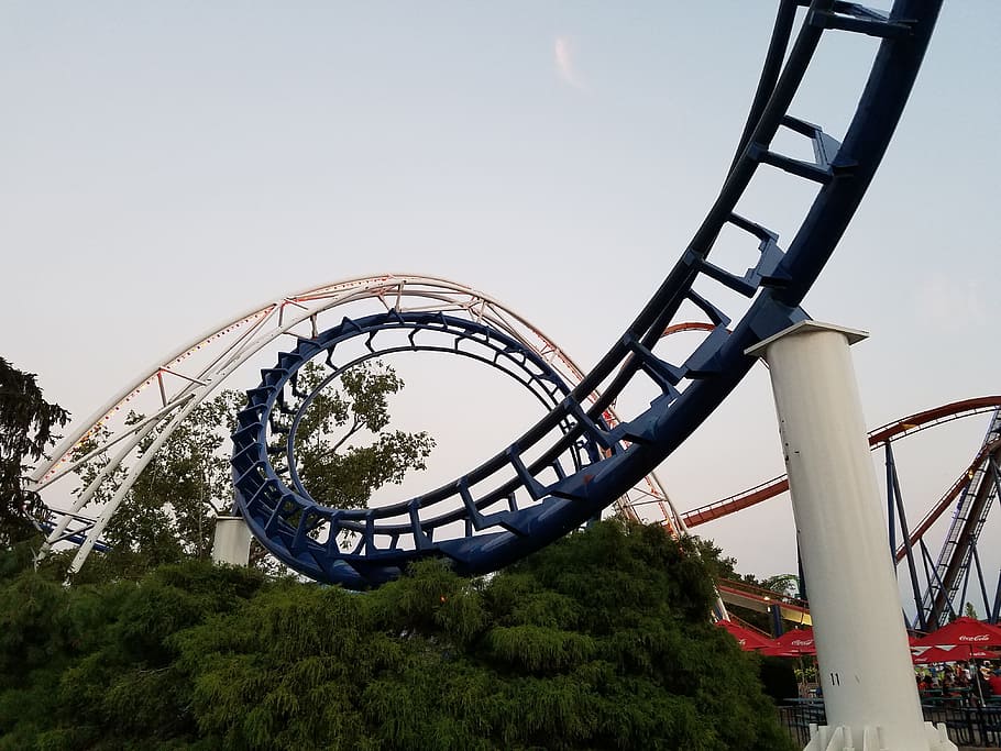 park, summer, amusement, rollercoaster, amusement park ride HD wallpaper