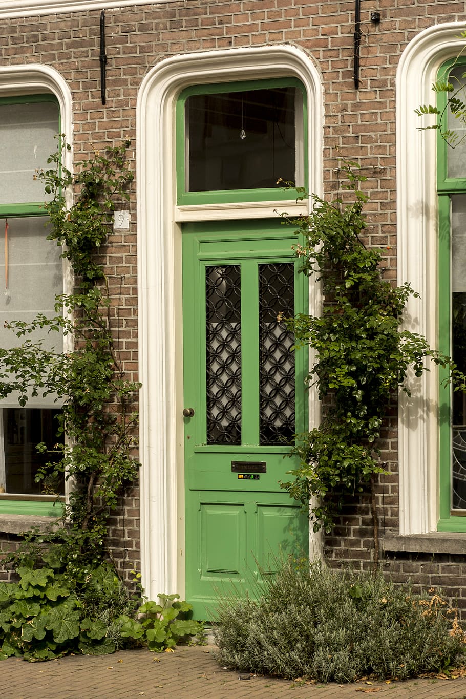 green, door, wood, decorative, building exterior, architecture HD wallpaper