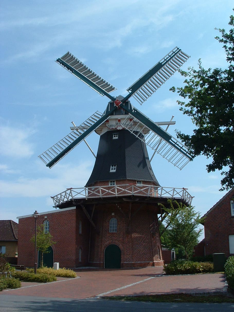 Old, Windmill, Wind, Mill, Germany, miller, vintage, agriculture HD wallpaper