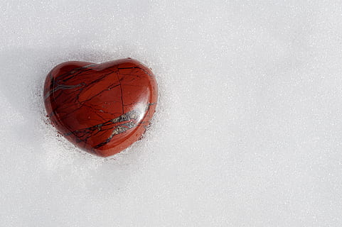 red heart-shaped wooden decor, background, form, love, close HD wallpaper
