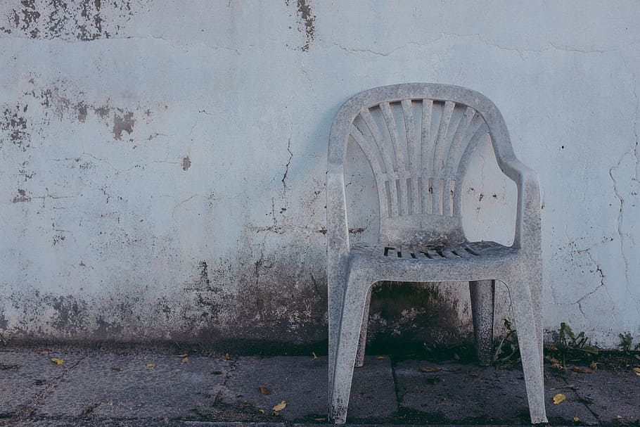 Old plastic chair, objects, other, abandoned, no People, outdoors HD wallpaper