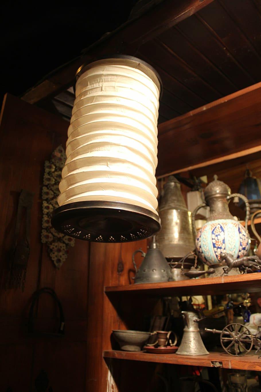 lampshade, antique, lighting, decoration, cultures, shelf, indoors HD wallpaper