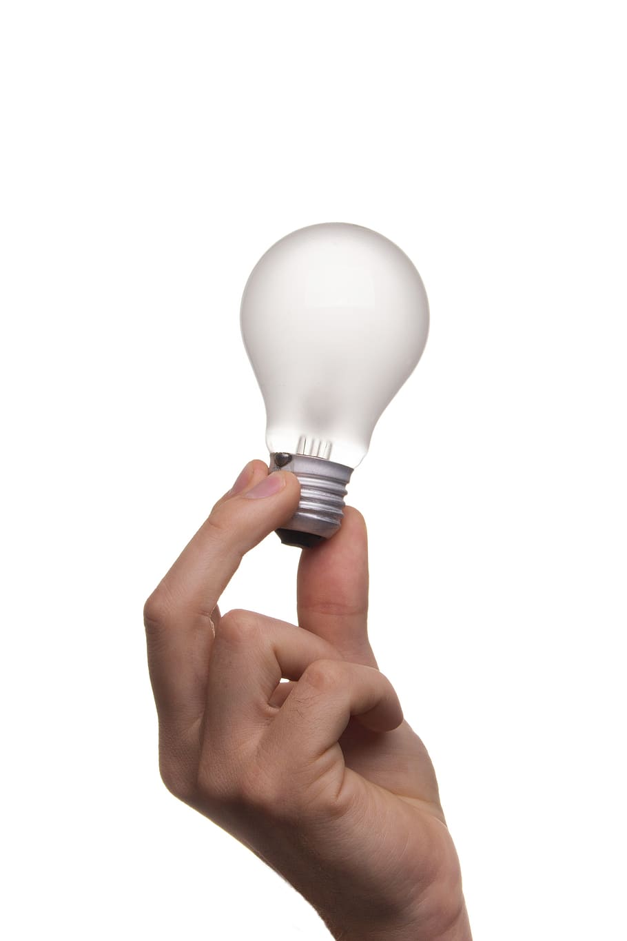 person holding white light bulb, lamp, idea, pear, view, thought