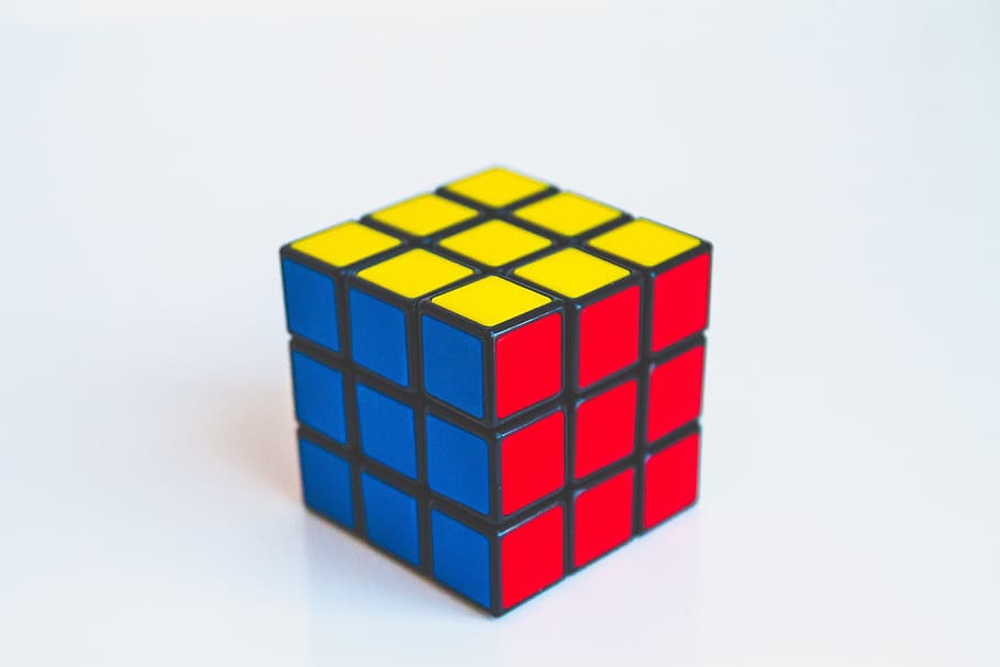 Rubiks cube puzzle, various, shape, shapes, square, cube Shape