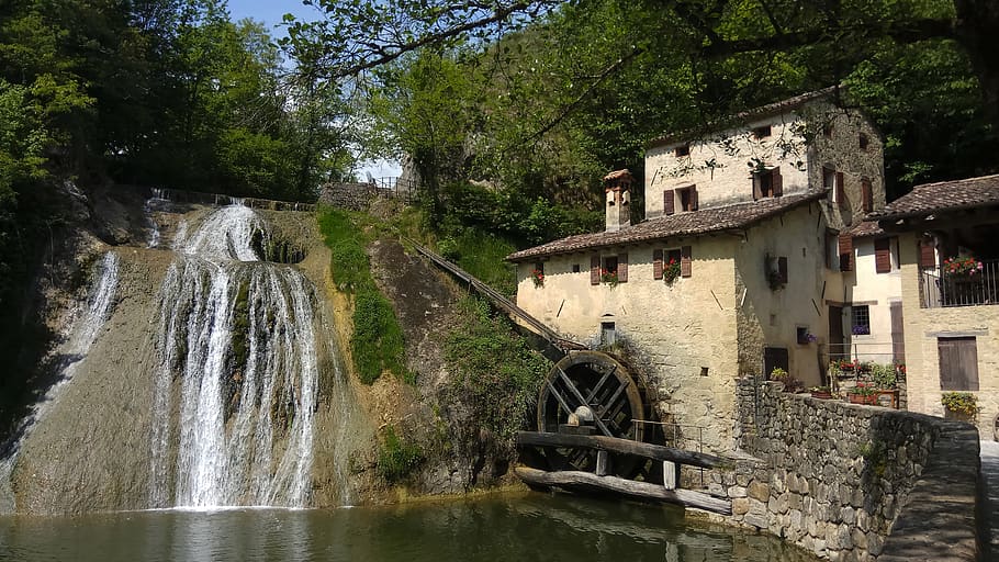molinetto della croda, mill, water, architecture, built structure, HD wallpaper