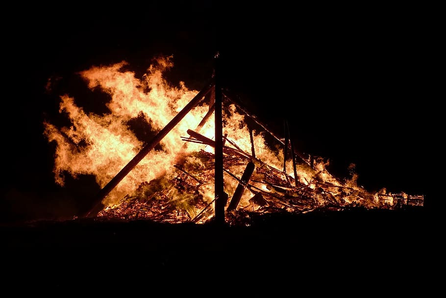 fire, flames, hot, red, heat, burn, orange, yellow, bonfire HD wallpaper