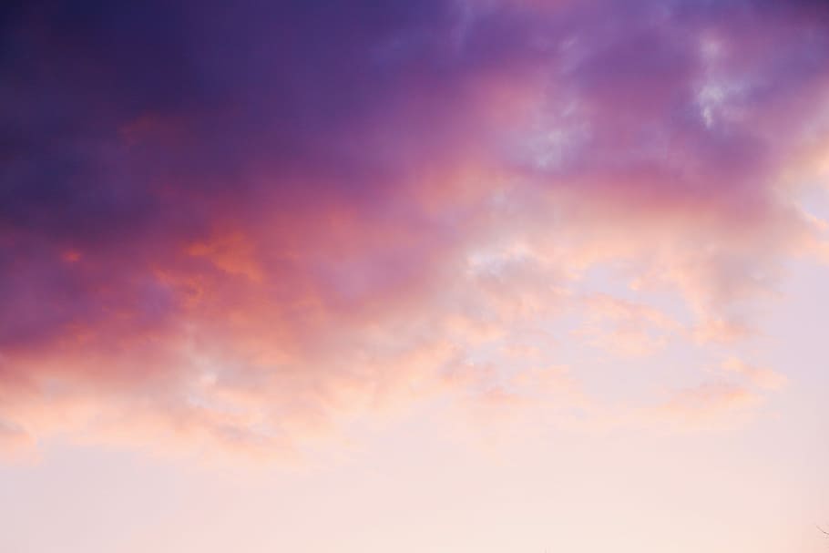 white cloudy sky, nimbus cloud on sky, clouds, cloudscape, purple HD wallpaper