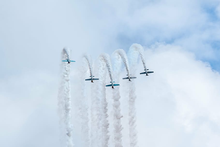 stunt, silverstone, aircraft, airshow, flying, sky, airplane HD wallpaper