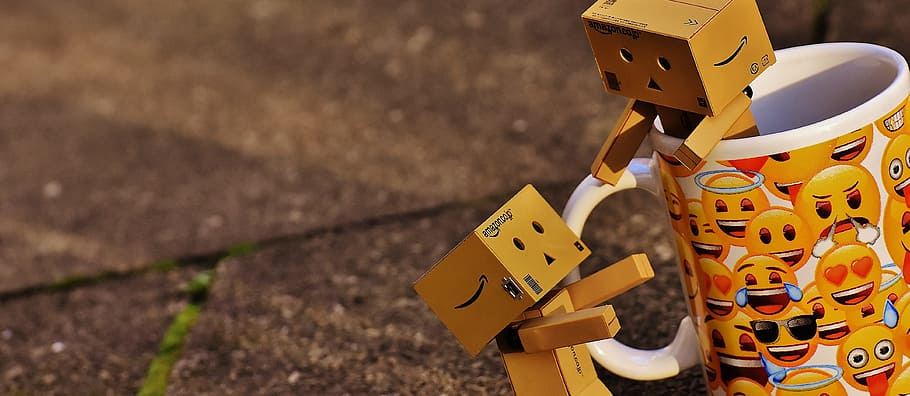 Danbo on ceramic mug, Figures, Coffee Cup, together, for two HD wallpaper