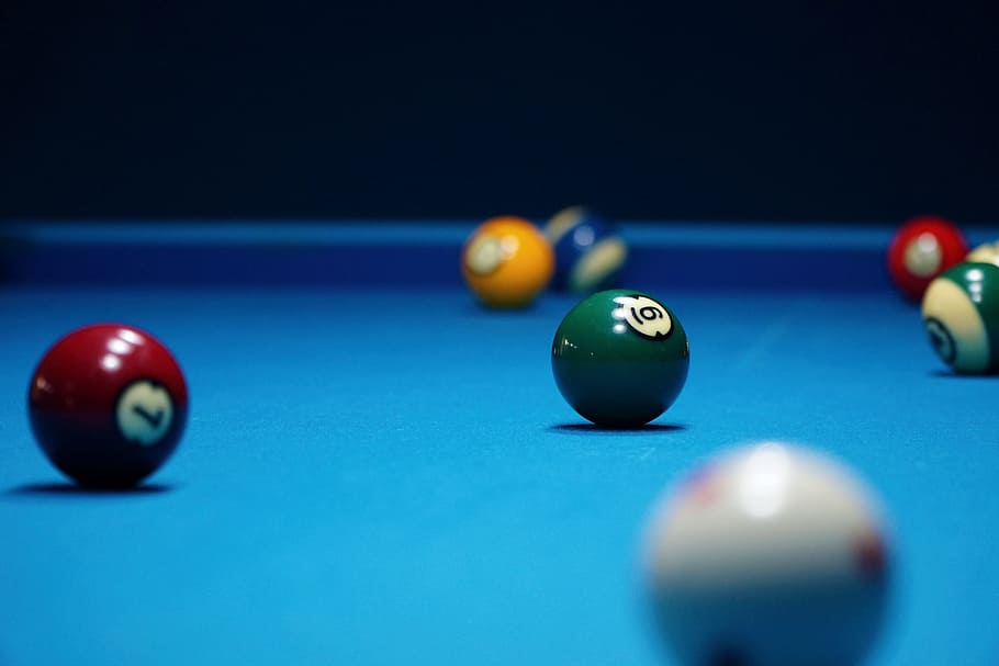 selective focus photo of multicolored billiard balls, Billiards HD wallpaper