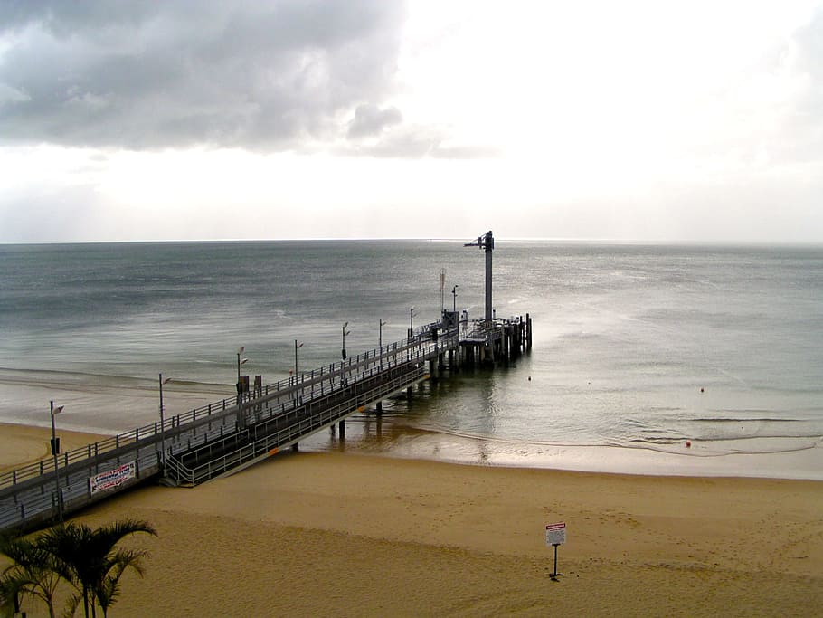 Jetty, Pier, Dock, Arrival, Seascape, shore, horizon over water HD wallpaper