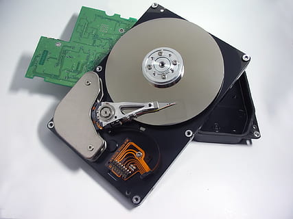 black and gray CD-rom, hard drive, metal, hardware, computer HD wallpaper