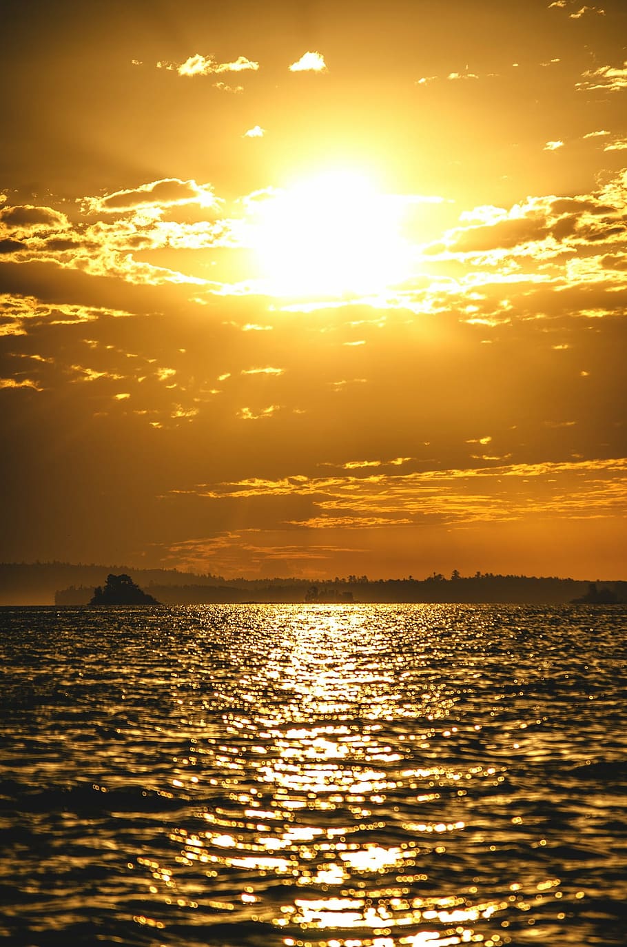 cloud, lake, nature, sun, sunset, sea, water, freedom, scenics HD wallpaper